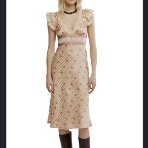 💲💲SALE!!💲💲Free People Bali Belle Midi Dress in Soft Pink sz LRG